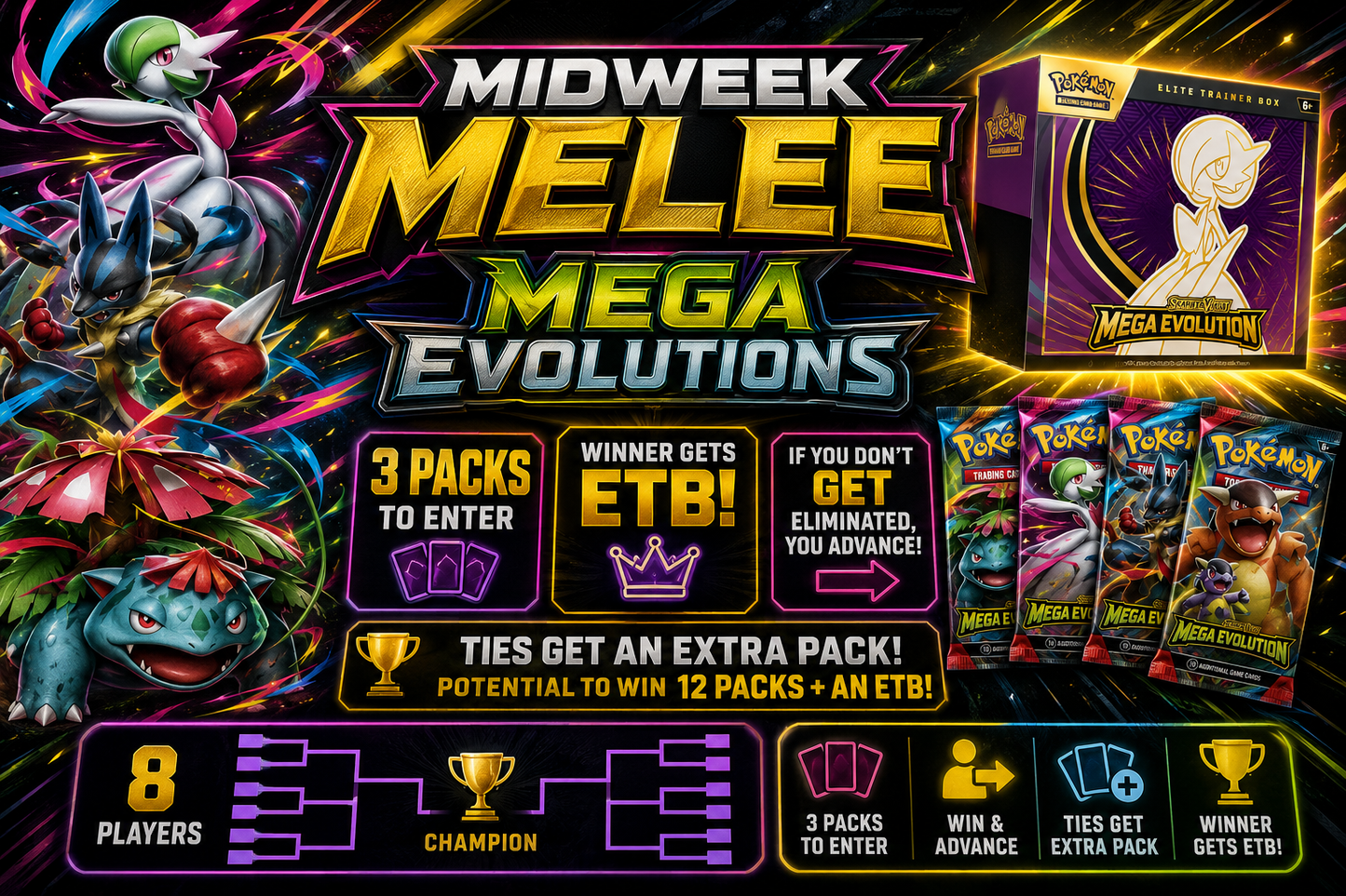 Midweek Melee: Mega Evolutions (8 Spots)