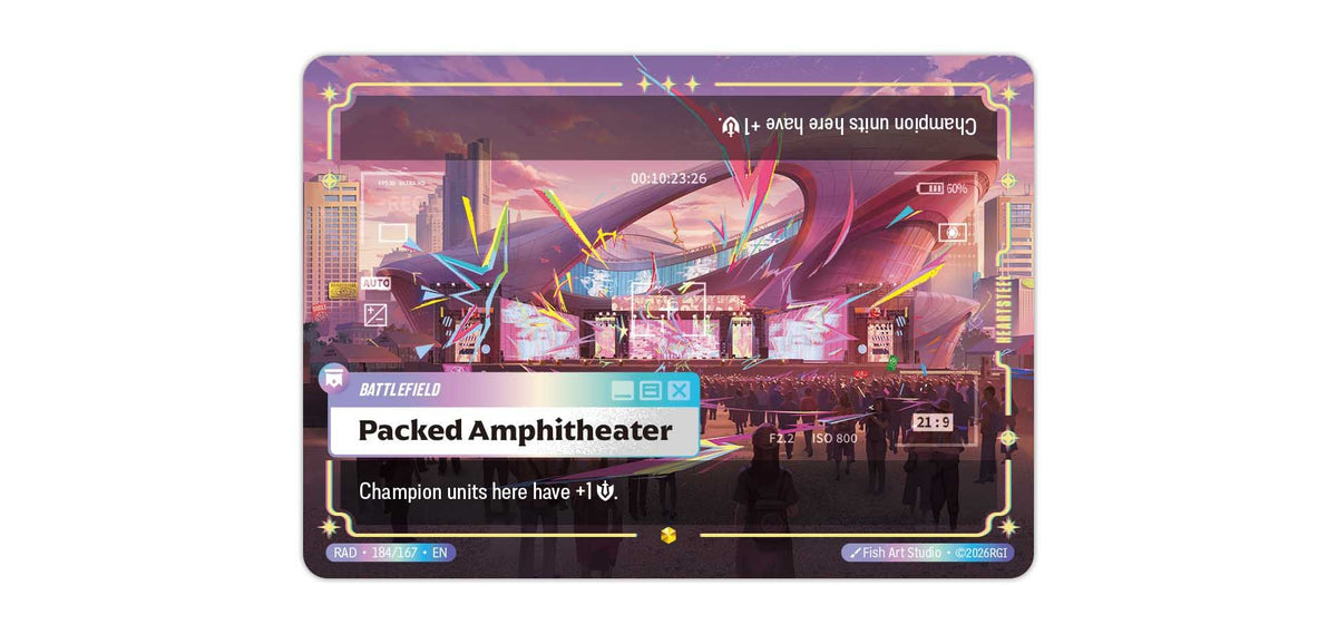 Official Riftbound Radiance Packed Amphitheater Ultimate Rare 184/167 — possible chase card, not guaranteed